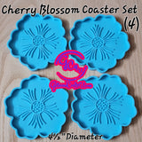 XLG Cherry Blossom Flower & 4 Coaster Molds