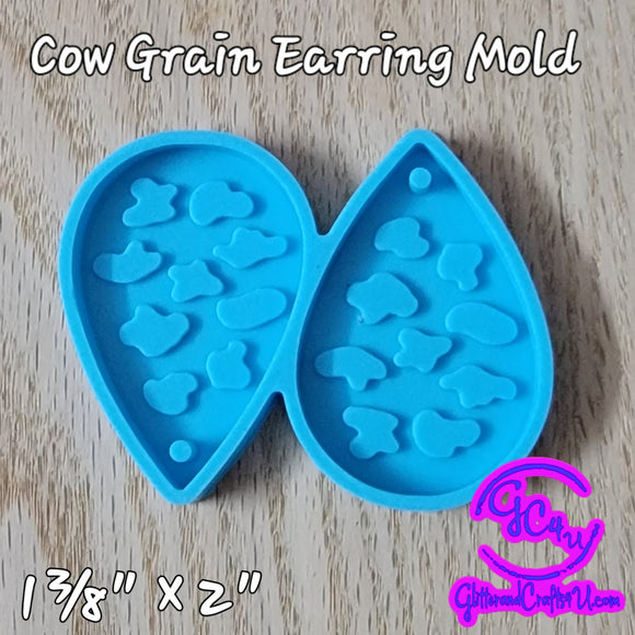 Cowhide Teardrop Earring Mold