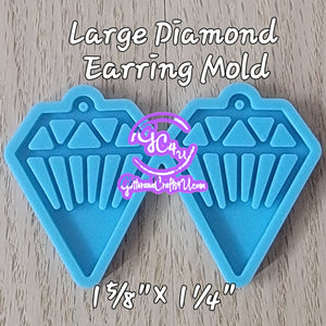 Large Diamond Shaped Earring Mold