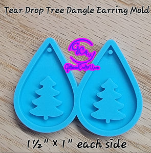 TearDrop Tree Dangle Earring Mold