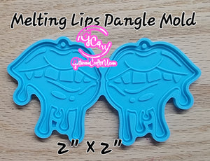 Melting Lips Dangle Earring Mold