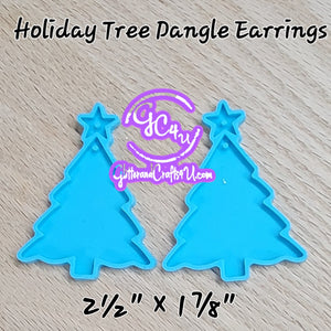 Holiday Tree w/ Star Dangle Earring Mold