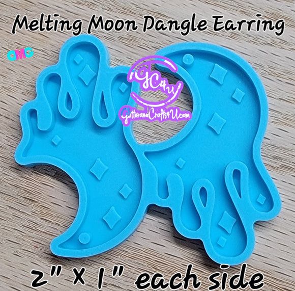 Melting Moon Dangle Earring Mold
