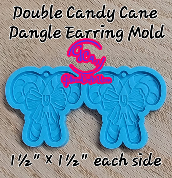 Double Candy Cane Dangle Earring Mold