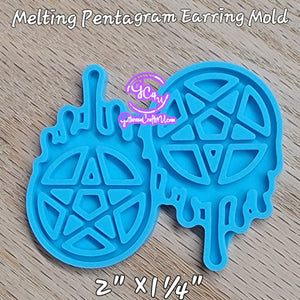 Melting Pentagram Dangle Earring Mold