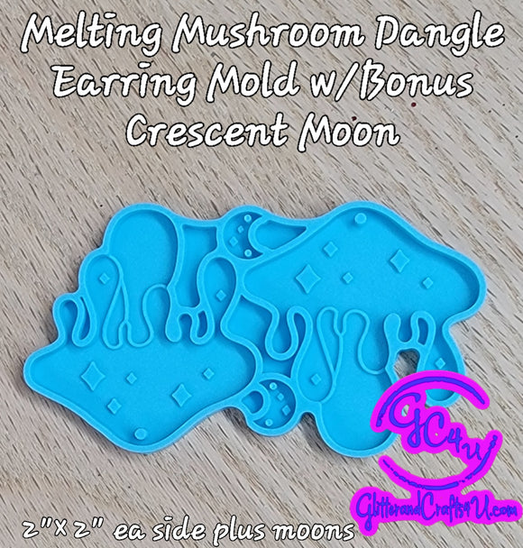 Melting Mushroom Dangle Earring Mold
