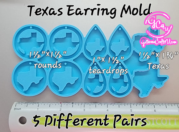 Texas 5pc Earring Mold