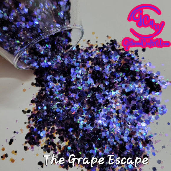 062 & .094 & Cuts Mix Laser Cut Premium Iridescent Polyester Glitter - The Grape Escape