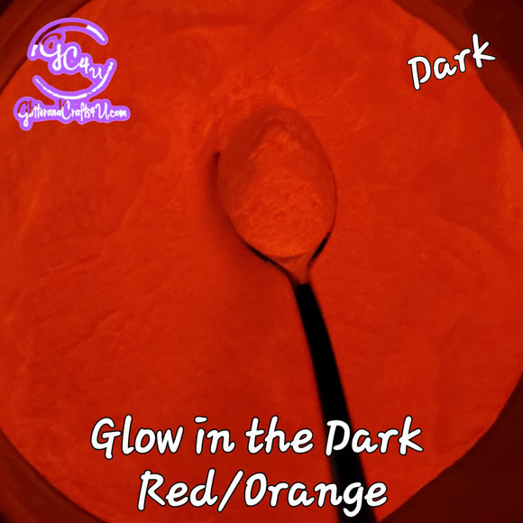 Glow in the Dark Pigment Powder - Water Based - Red/Orange