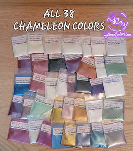 3g Sample Chameleon Pigment Powders - All 38 Colors- SAVE $12.50!!