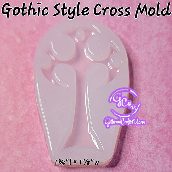 Clear Gothic Style Cross Mold