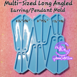 Multi Size Long Angled Earring Mold