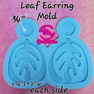 Large Leaf Earring/Pendant Mold