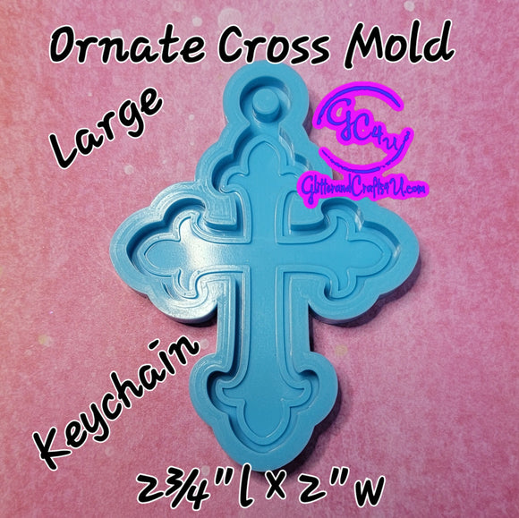 Large Ornate Cross Mold