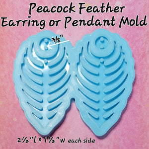 Peacock Feather Earring/Pendant Mold