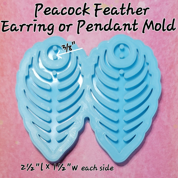 Peacock Feather Earring/Pendant Mold