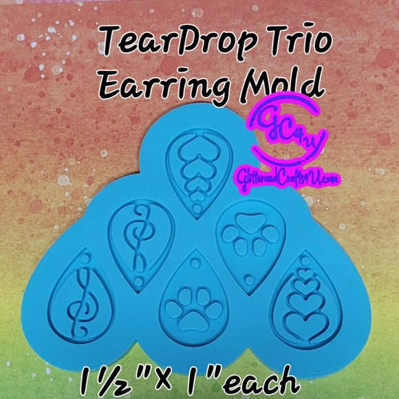 TearDrop Trio Earring Mold