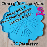 XLG Cherry Blossom Flower & 4 Coaster Molds