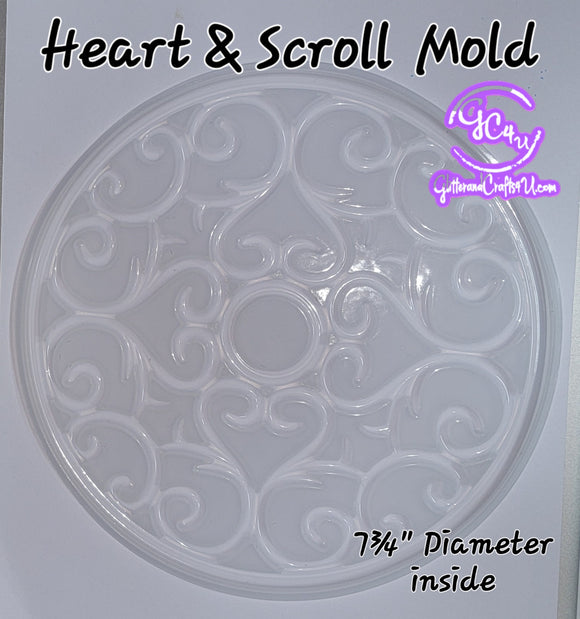 Heart & Scroll Mold