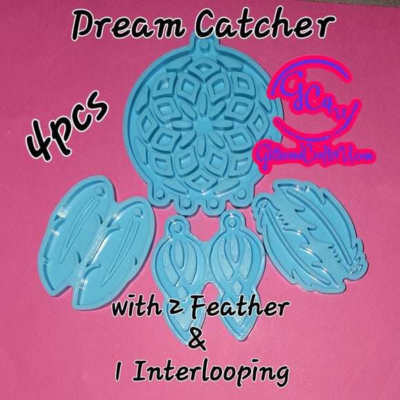 4pc Blue Dream Catcher Mold Set