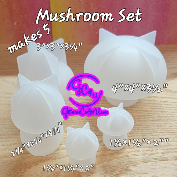 5pc. Mushroom Mold Set