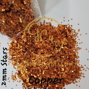 2mm Ultra Premium Polyester STARS -  Copper
