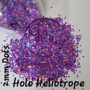 2mm Ultra Premium Polyester Dots - Holo Heliotrope
