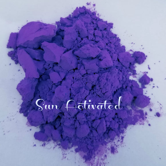 Photochromic Pigment Powder - UV Sunlight Activated - Blue to Purple