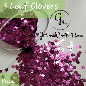 3 Leaf Clovers - Plum