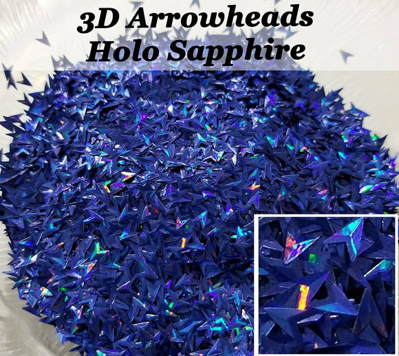 3D Arrow Head - Holo Sapphire
