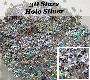 3D Stars - Holo Silver