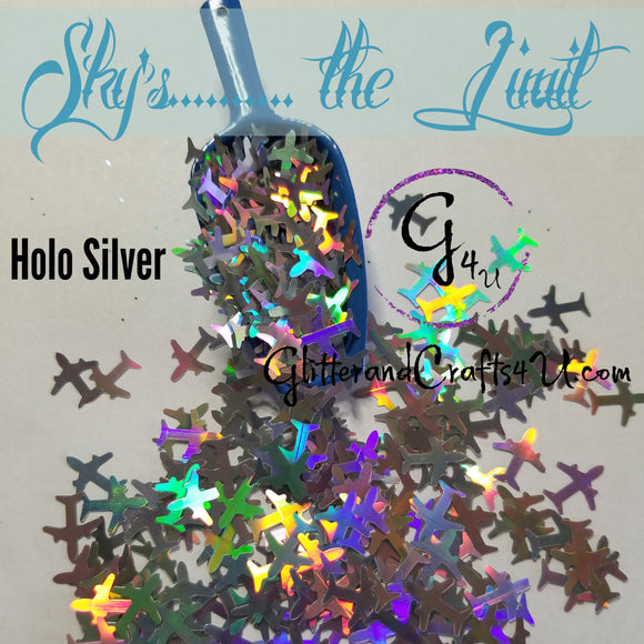 Sky's the Limit - Airplane - Holo Silver- Limited Supply