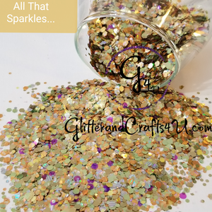 .094, .062, .040 Hex Chunky Polyester Glitter Mix - All That Sparkles