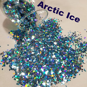 .094 & Diamonds Hex Ultra Premium Chunky Polyester Glitter -Arctic Ice