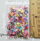 Polymer Clay Slices & Extras for Cup KeyChains / Nails & More!