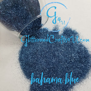 .008 Hex Ultra Premium Fine Metallic Polyester Glitter - Bahama Blue