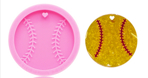 Baseball Keychain Mold OR Baseball Earrings