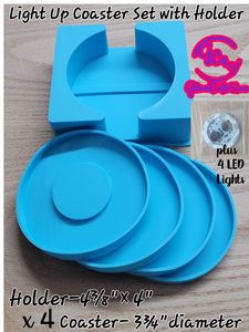 CD Style Coaster Mold-Box Holder-Lights Set
