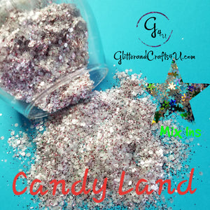 .015,.062, .094 & shreds of Premium Quality Glitter - Candy Land with Mix-Ins