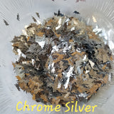 Moon Shape Glitter - Chrome Silver