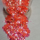 .040 Hex & Diamond Ultra Premium Fine Color Shift Iridescent Polyester Glitter Mix - Coral Extreme