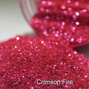 .008 Ultra Fine Hexagon Premium Polyester Glitter - Crimson Fire
