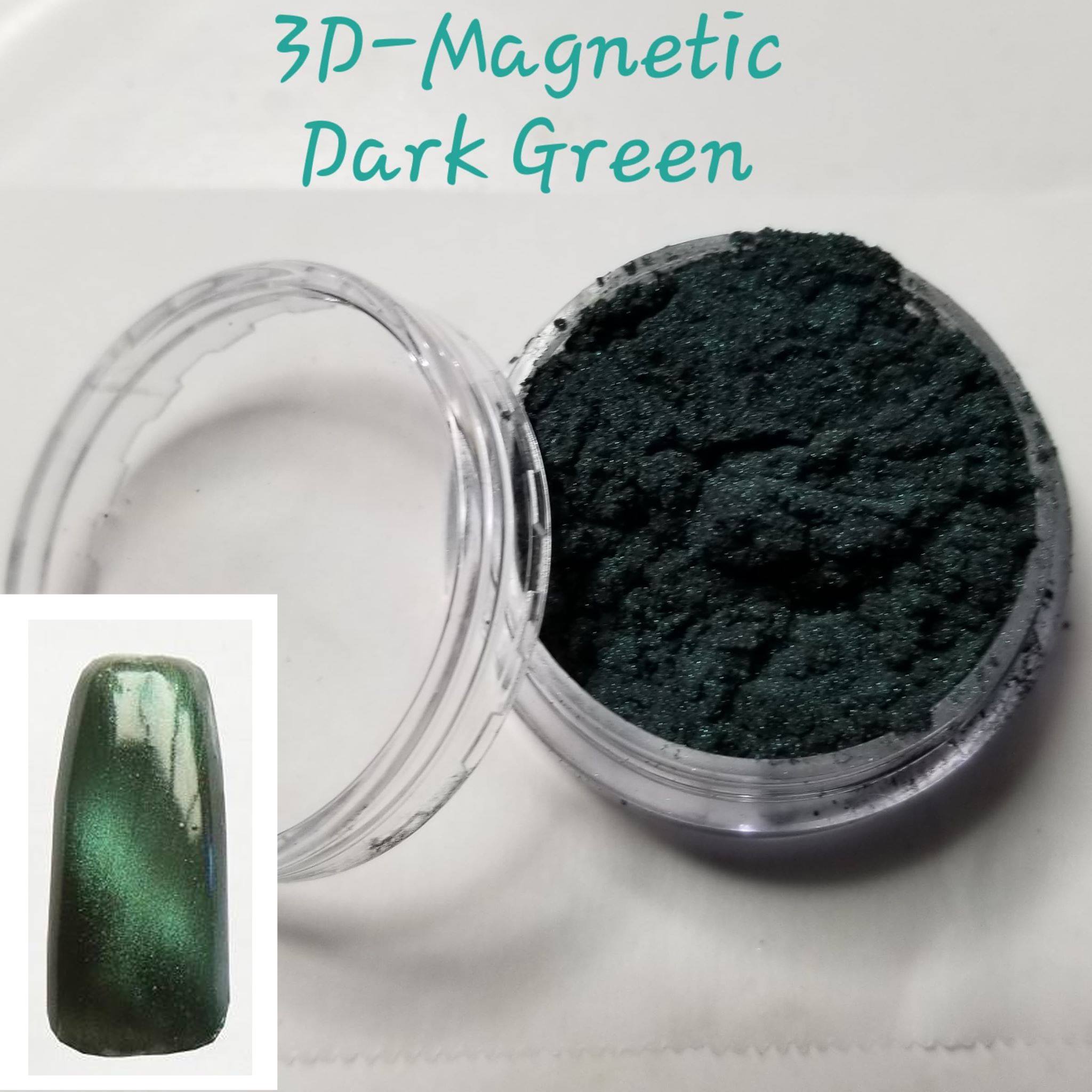 3D Magnetic Pigment Powder - Dark Green – Glitter and Crafts 4U