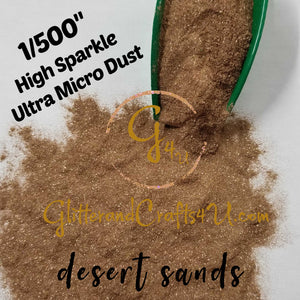 Ultra Premium Ultra Micro Dust Polyester High Sparkle Glitter 1/500" - Desert Sands
