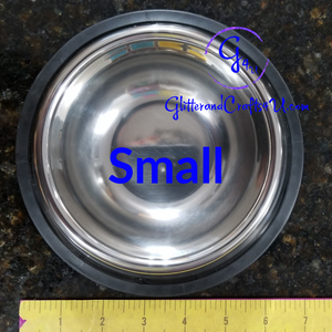 Pet Dishes - Stainless Steel Pet Bowls with Rubber Ring