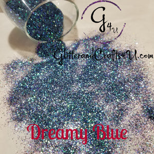 .008 -.015 Mix  Fine Holographic & IR Polyester Glitter 1/128" - Dreamy Blue