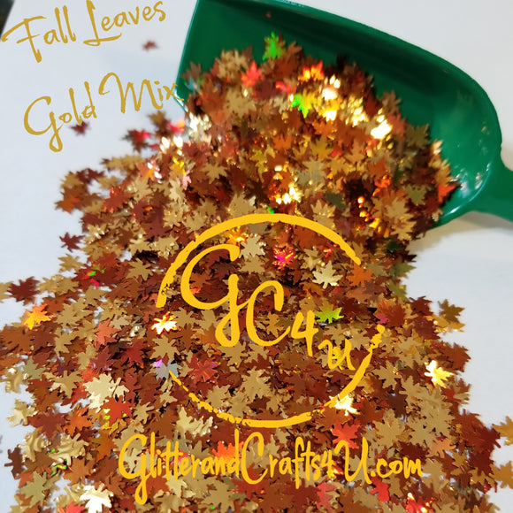 Fall Maple Leaves Glitter Mix Shapes