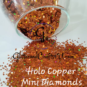Mini Diamonds Holographic Glitter - Holo Copper