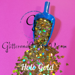 3mm Hearts - Holo Gold