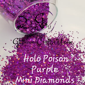 Mini Diamonds Holographic Glitter - Holo Poison Purple